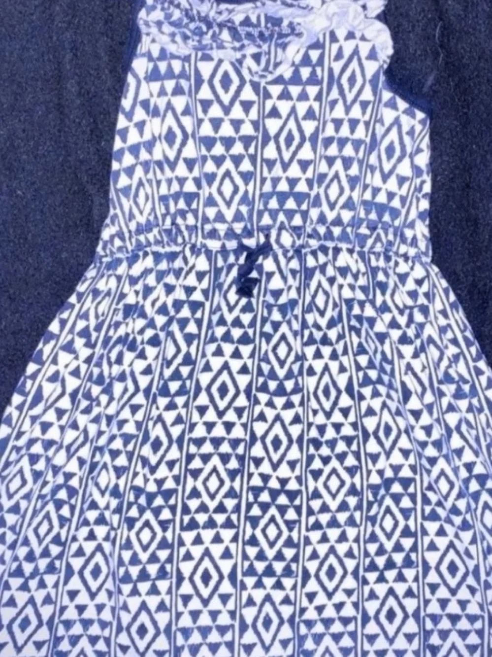 💞 Carters Baby & Toddler Girls Size 5T Black & White Geometric Print Dress